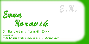 emma moravik business card